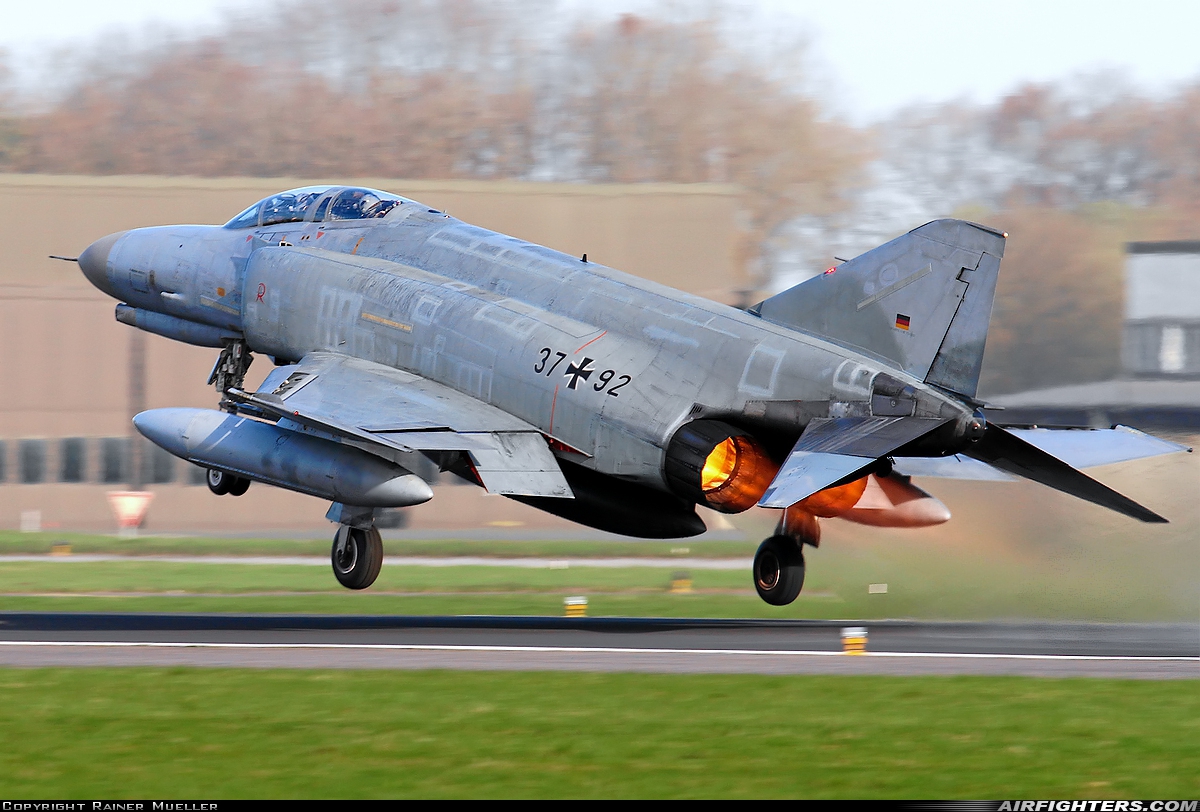 Germany - Air Force McDonnell Douglas F-4F Phantom II 37+92 at Wittmundhafen (Wittmund) (ETNT), Germany