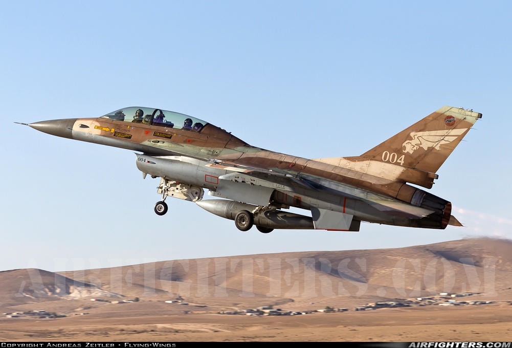 Israel - Air Force General Dynamics F-16B Fighting Falcon 004 at Nevatim (LLNV), Israel