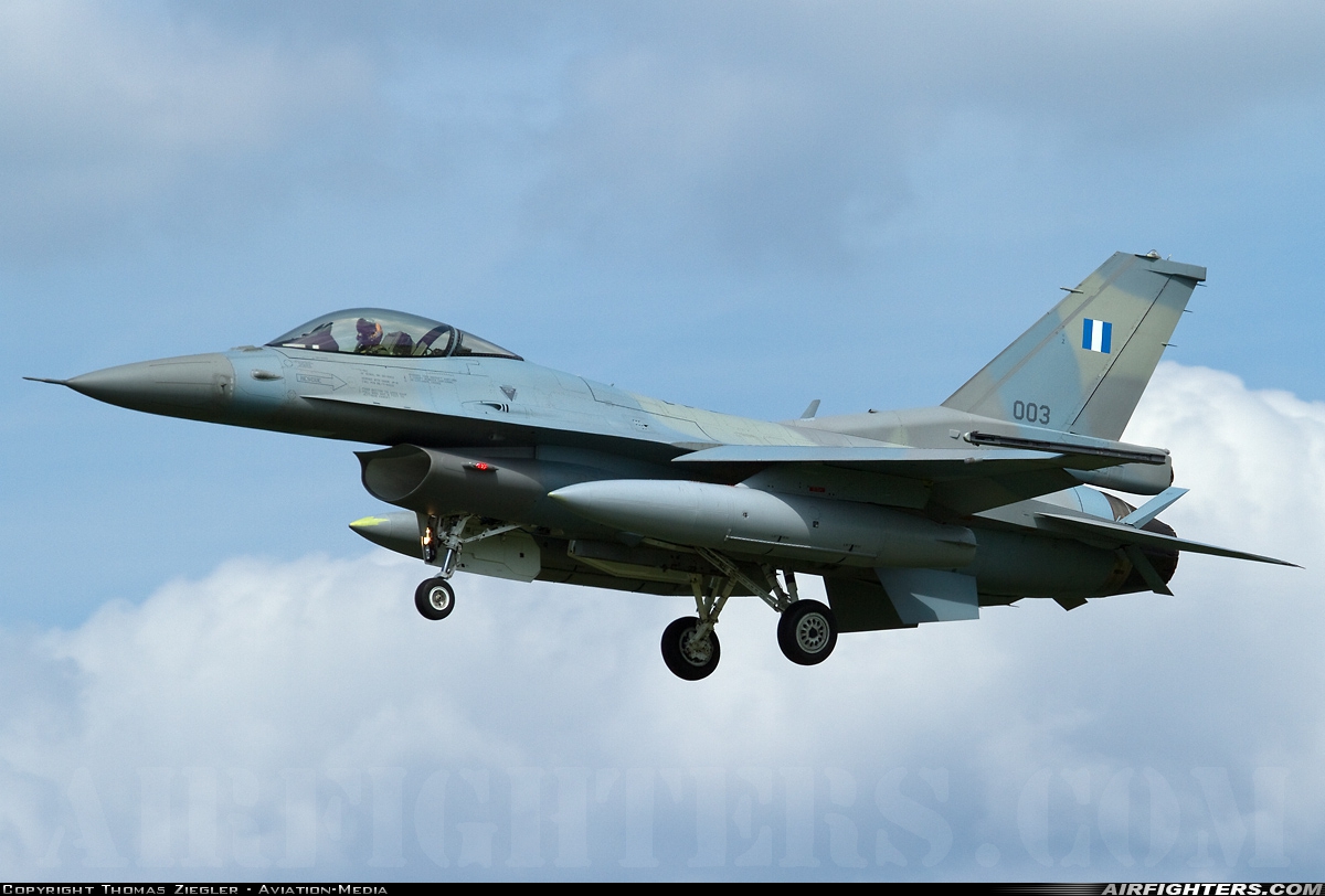 Greece - Air Force General Dynamics F-16C Fighting Falcon 003 at Cambrai - Epinoy (LFQI), France