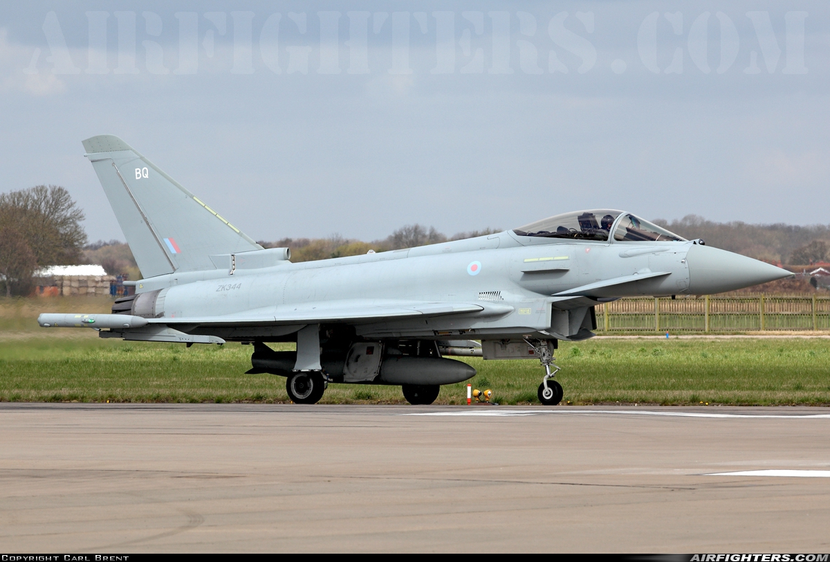 UK - Air Force Eurofighter Typhoon FGR4 ZK344 at Coningsby (EGXC), UK