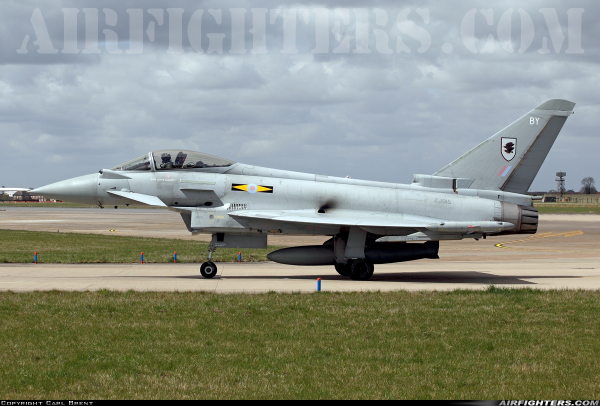 UK - Air Force Eurofighter Typhoon FGR4 ZJ915 at Coningsby (EGXC), UK