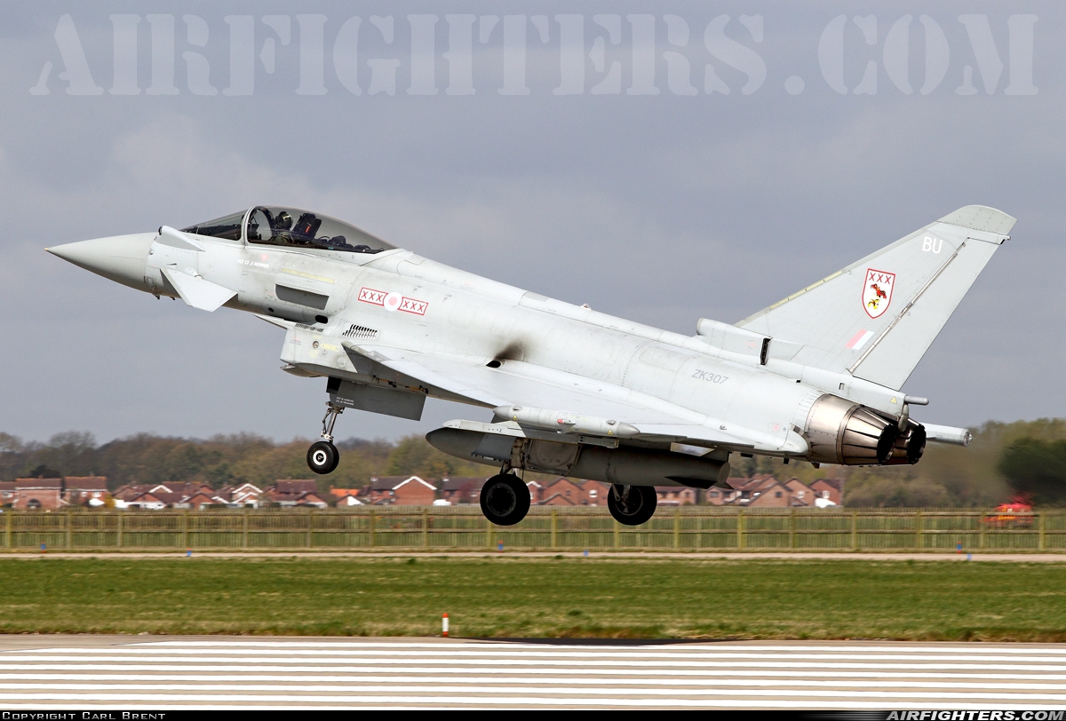 UK - Air Force Eurofighter Typhoon FGR4 ZK307 at Coningsby (EGXC), UK
