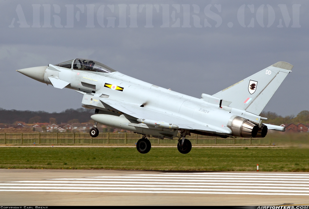 UK - Air Force Eurofighter Typhoon FGR4 ZJ924 at Coningsby (EGXC), UK