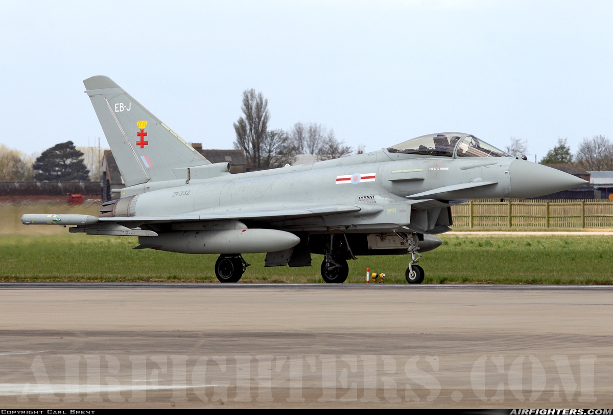 UK - Air Force Eurofighter Typhoon FGR4 ZK332 at Coningsby (EGXC), UK