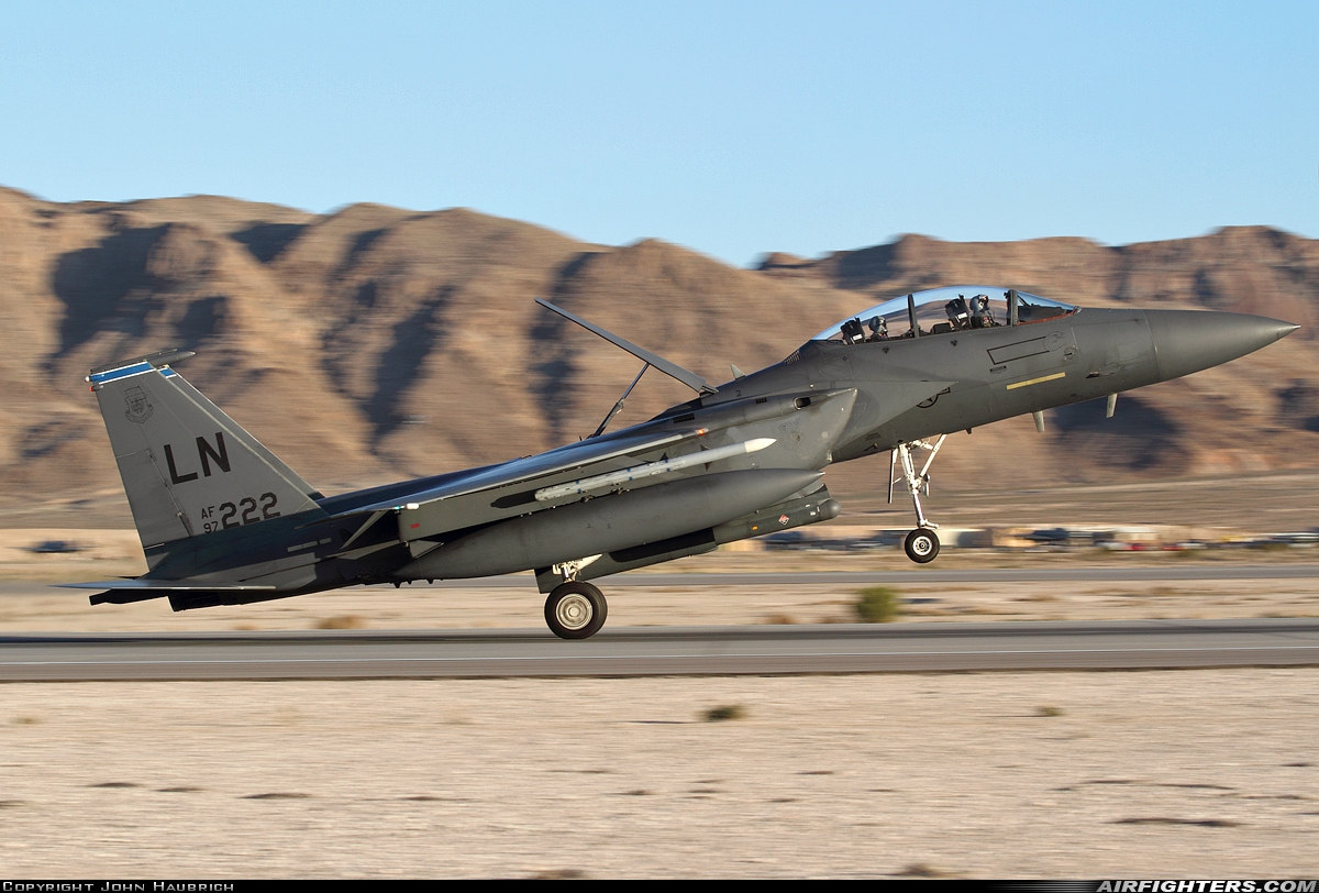 USA - Air Force McDonnell Douglas F-15E Strike Eagle 97-0222 at Las Vegas - Nellis AFB (LSV / KLSV), USA