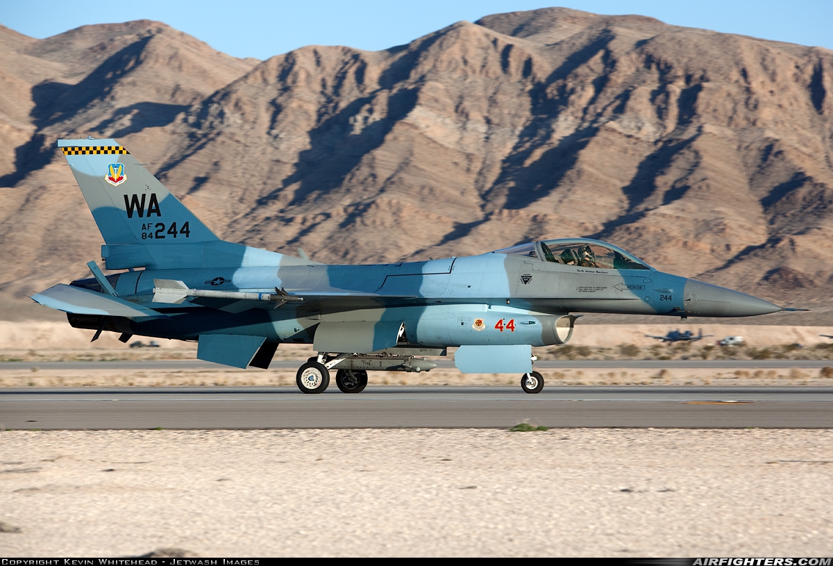 USA - Air Force General Dynamics F-16C Fighting Falcon 84-1244 at Las Vegas - Nellis AFB (LSV / KLSV), USA