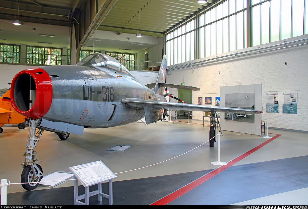 Germany - Air Force Republic F-84F Thunderstreak DF+316 at Berlin - Gatow (GWW / EDUG), Germany