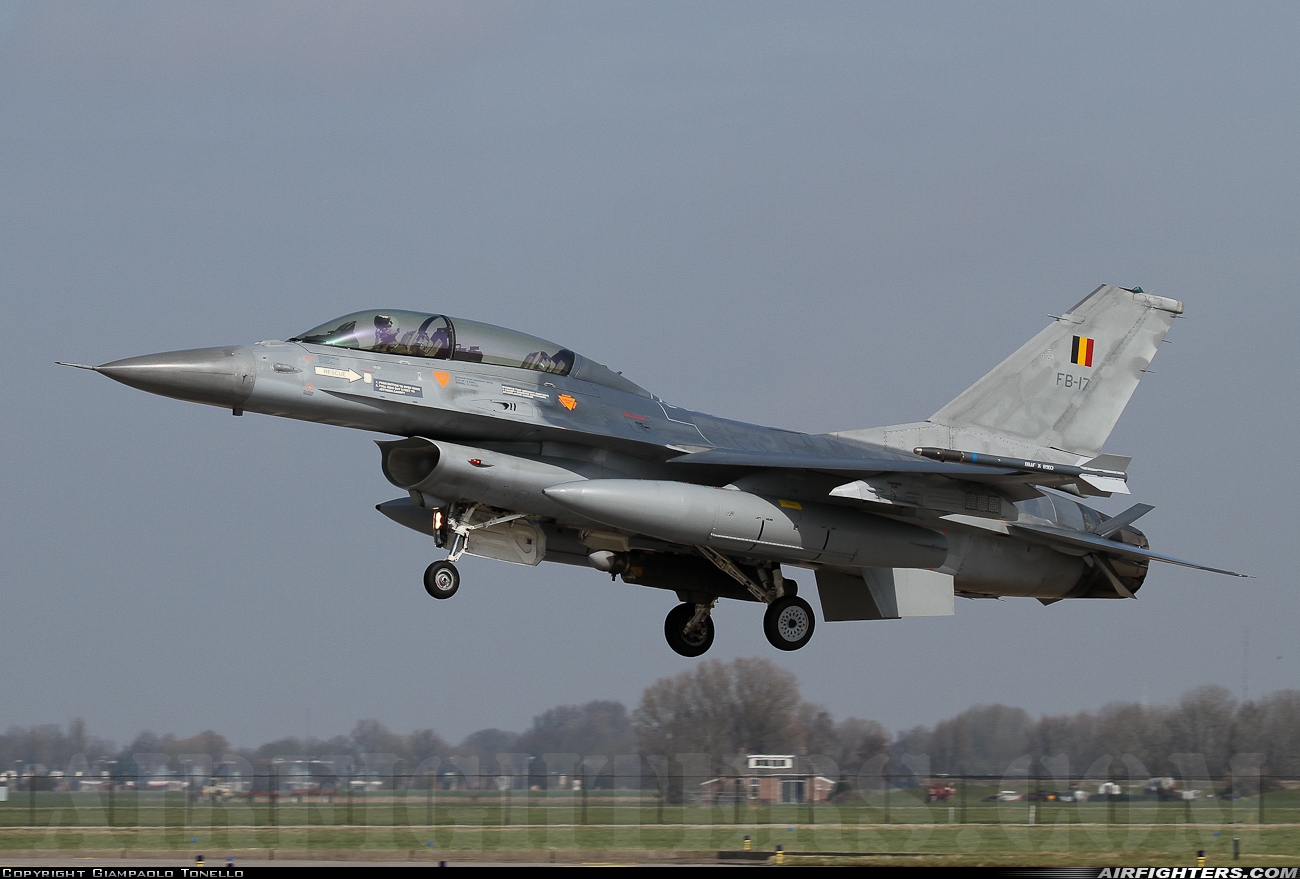 Belgium - Air Force General Dynamics F-16BM Fighting Falcon FB-17 at Leeuwarden (LWR / EHLW), Netherlands