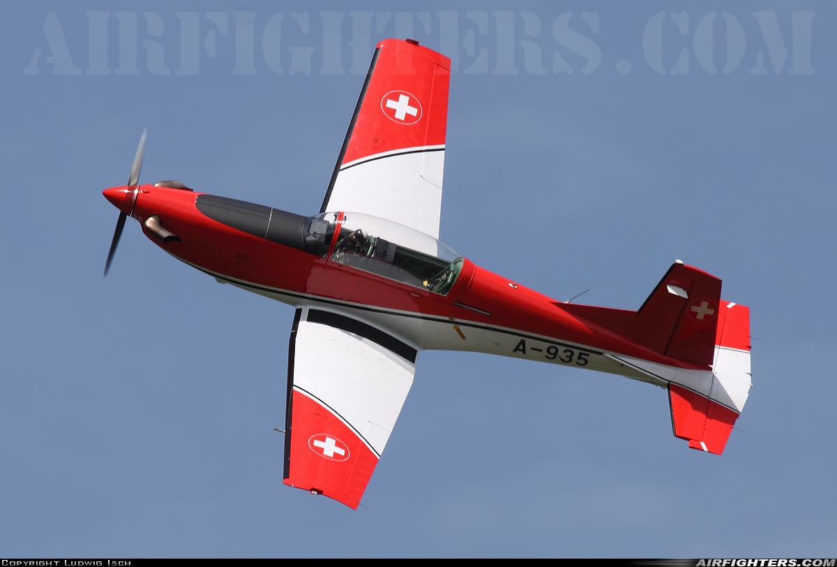 Switzerland - Air Force Pilatus NCPC-7 Turbo Trainer A-935 at Emmen (EML / LSME), Switzerland