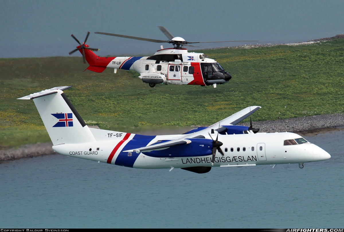 Iceland - Coast Guard De Havilland Canada DHC-8-314Q Dash 8 TF-SIF at In Flight, Iceland
