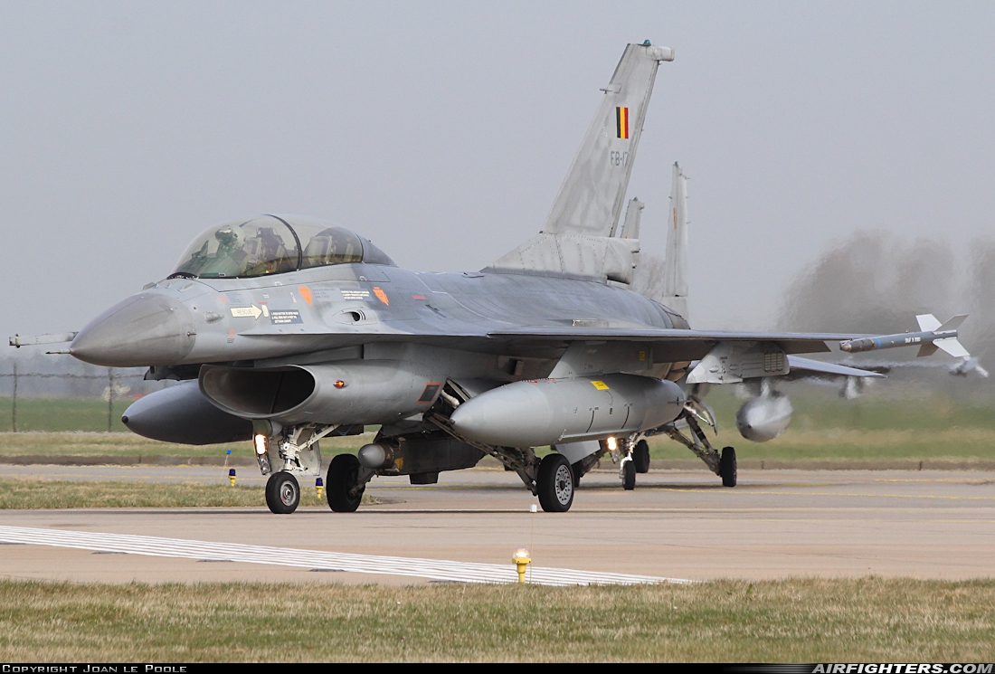 Belgium - Air Force General Dynamics F-16BM Fighting Falcon FB-17 at Leeuwarden (LWR / EHLW), Netherlands