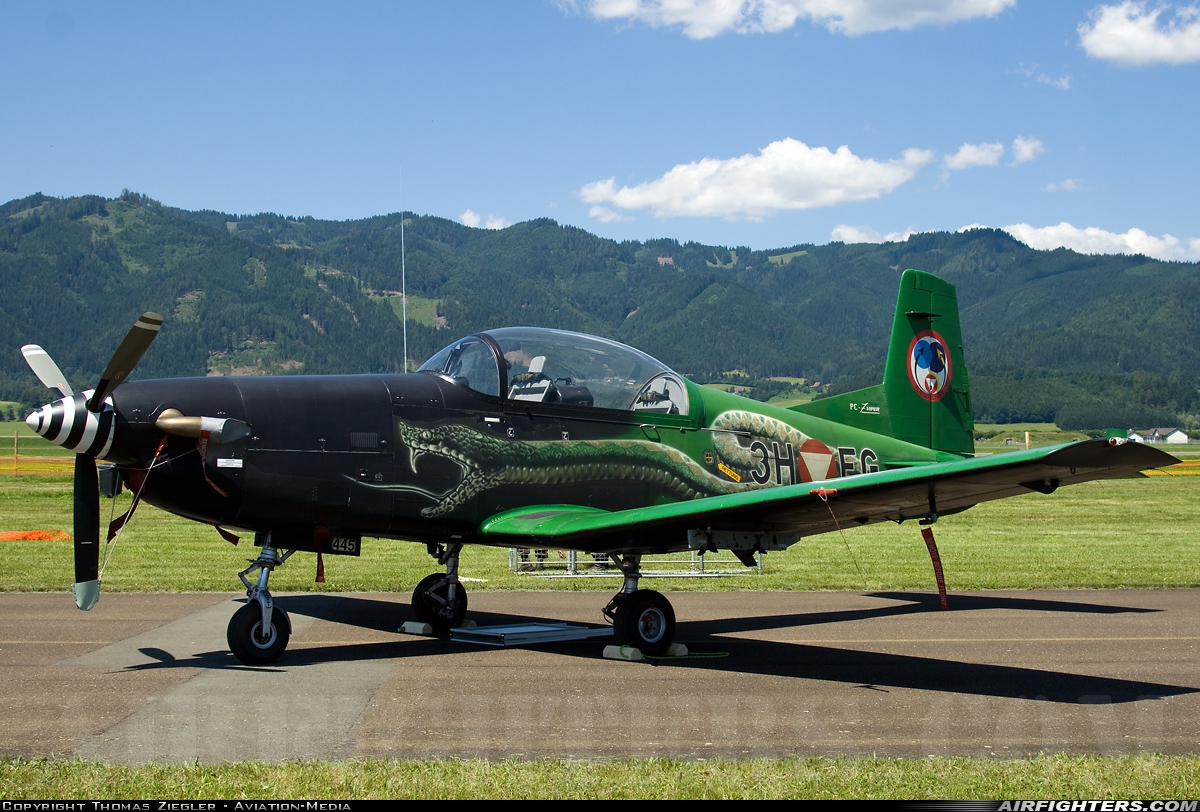 Austria - Air Force Pilatus PC-7 Turbo Trainer 3H-FG at Zeltweg (LOXZ), Austria