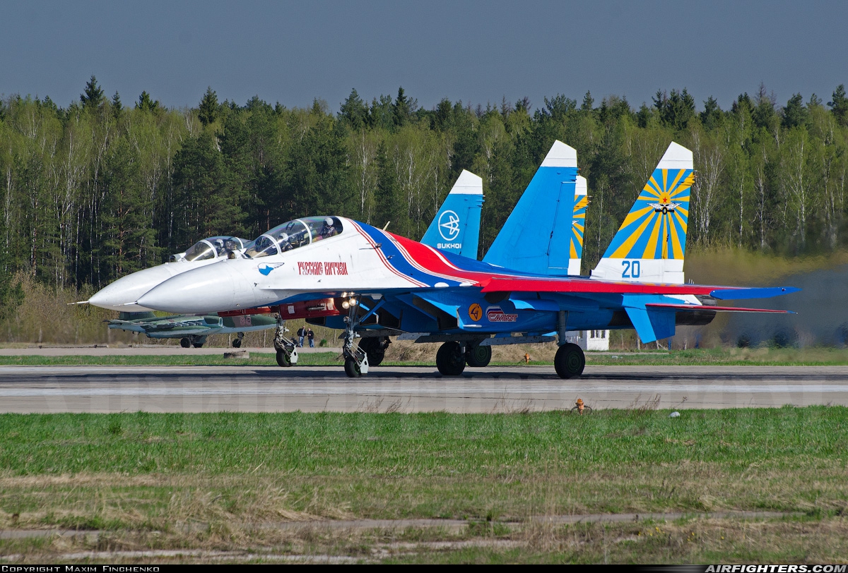 Russia - Air Force Sukhoi Su-27UB 20 BLUE at Kubinka (UUMB), Russia