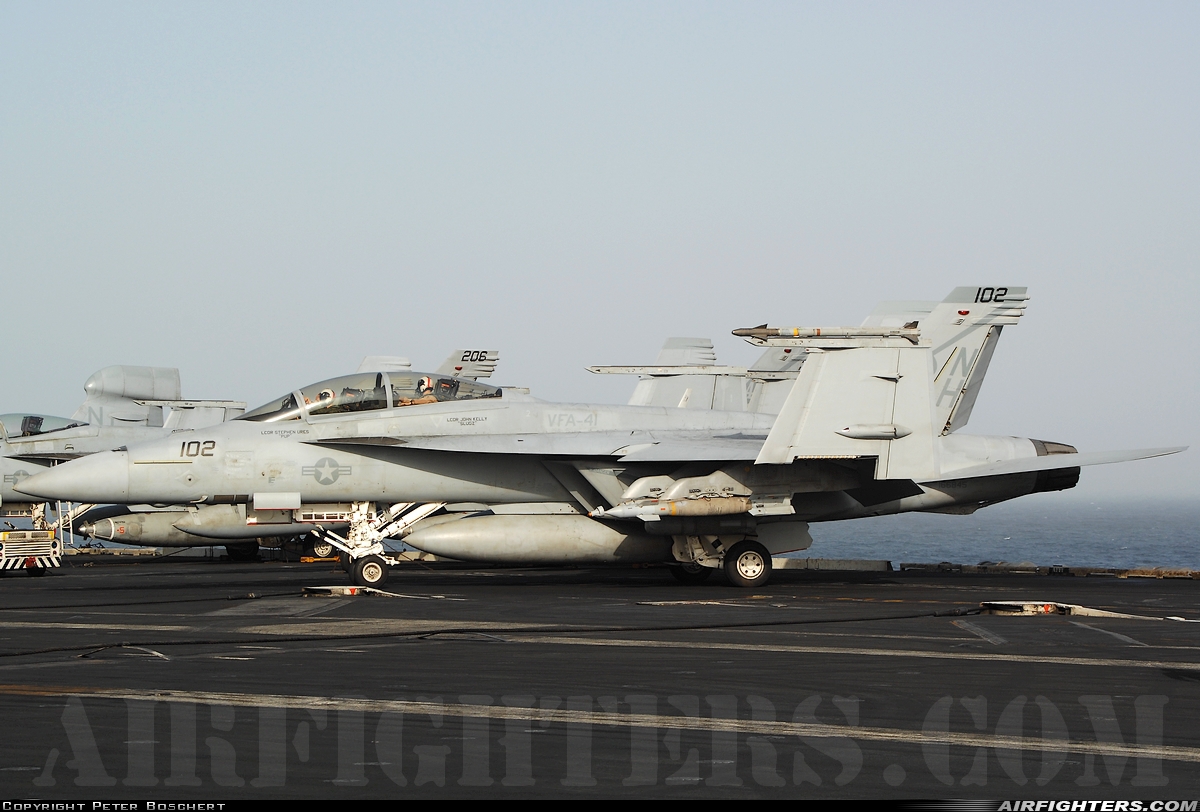 USA - Navy Boeing F/A-18F Super Hornet 166845 at Off-Airport - Arabian Sea, International Airspace