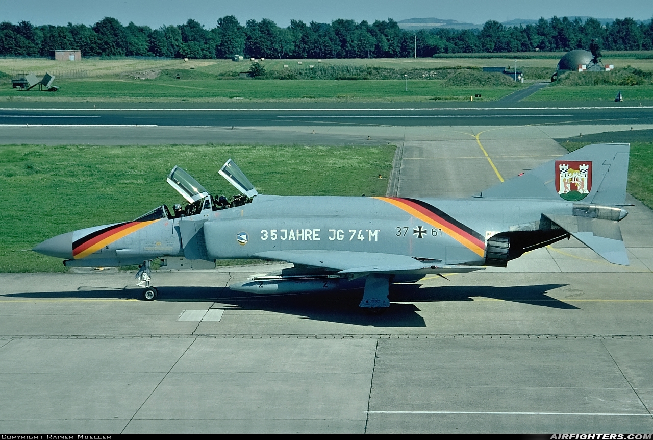 Germany - Air Force McDonnell Douglas F-4F Phantom II 37+61 at Hopsten (Rheine -) (ETNP), Germany