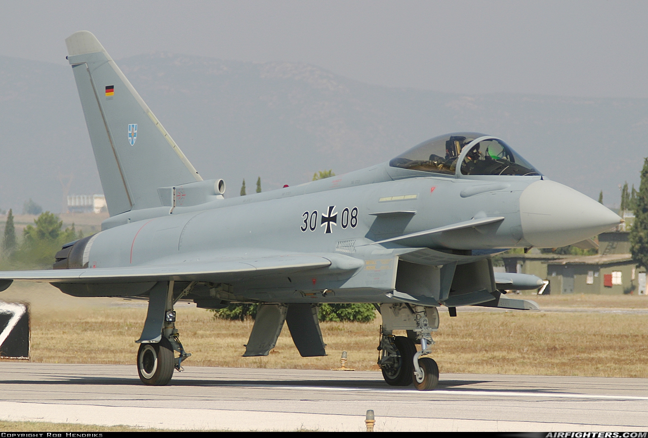 Germany - Air Force Eurofighter EF-2000 Typhoon S 30+08 at Tanagra (LGTG), Greece