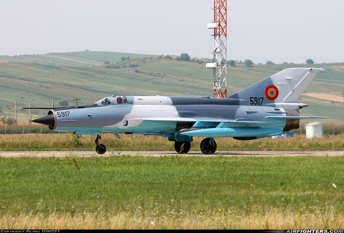 Romania - Air Force Mikoyan-Gurevich MiG-21MF-75 Lancer C 5917 at Campia Turzii (LRCT), Romania
