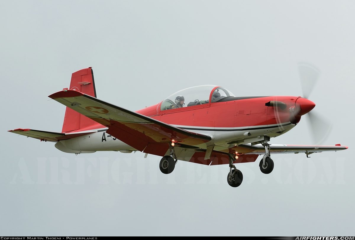 Switzerland - Air Force Pilatus NCPC-7 Turbo Trainer A-924 at Emmen (EML / LSME), Switzerland