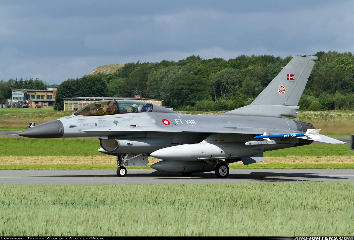 Denmark - Air Force General Dynamics F-16BM Fighting Falcon ET-198 at Florennes (EBFS), Belgium