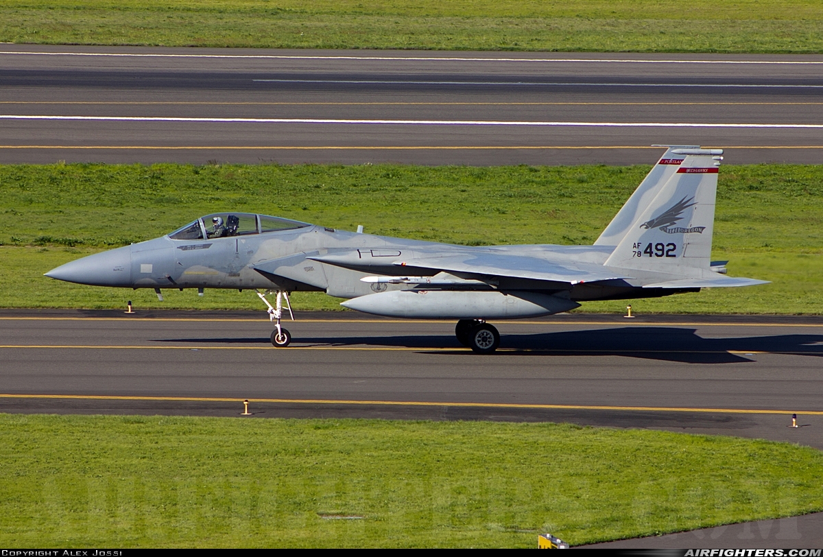 USA - Air Force McDonnell Douglas F-15C Eagle 78-0492 at Portland - Int. (PDX / KPDX), USA