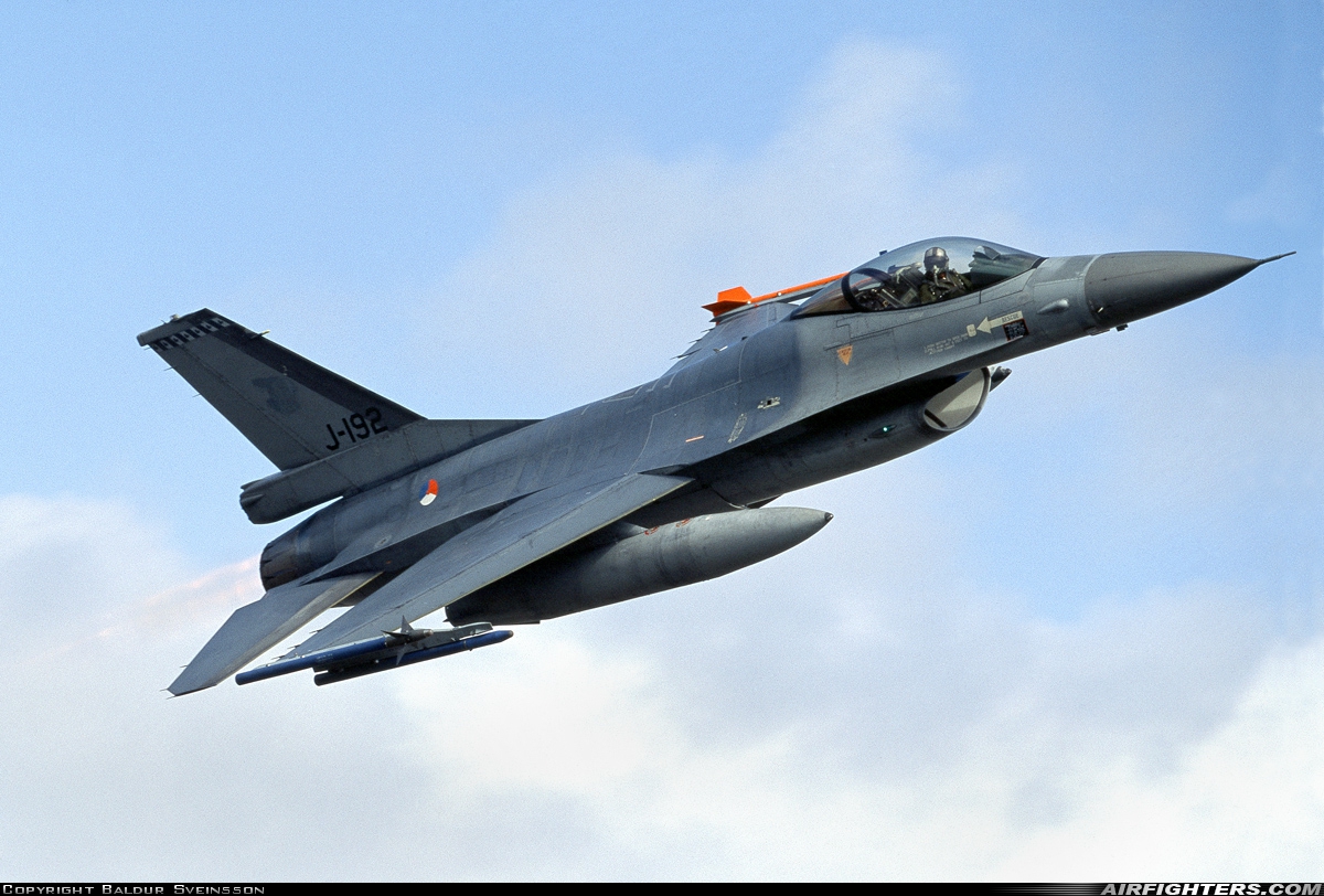 Netherlands - Air Force General Dynamics F-16A Fighting Falcon J-192 at Keflavik (KEF / BIKF), Iceland