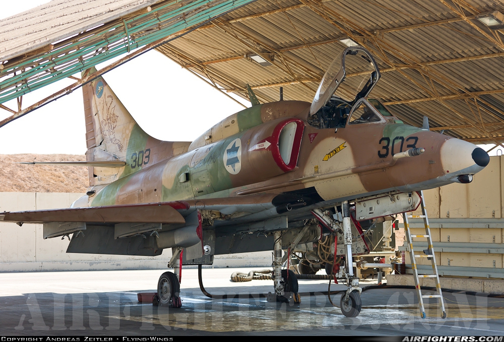 Israel - Air Force Douglas A-4N AyitM 303 at Beersheba - Hatzerim (LLHB), Israel
