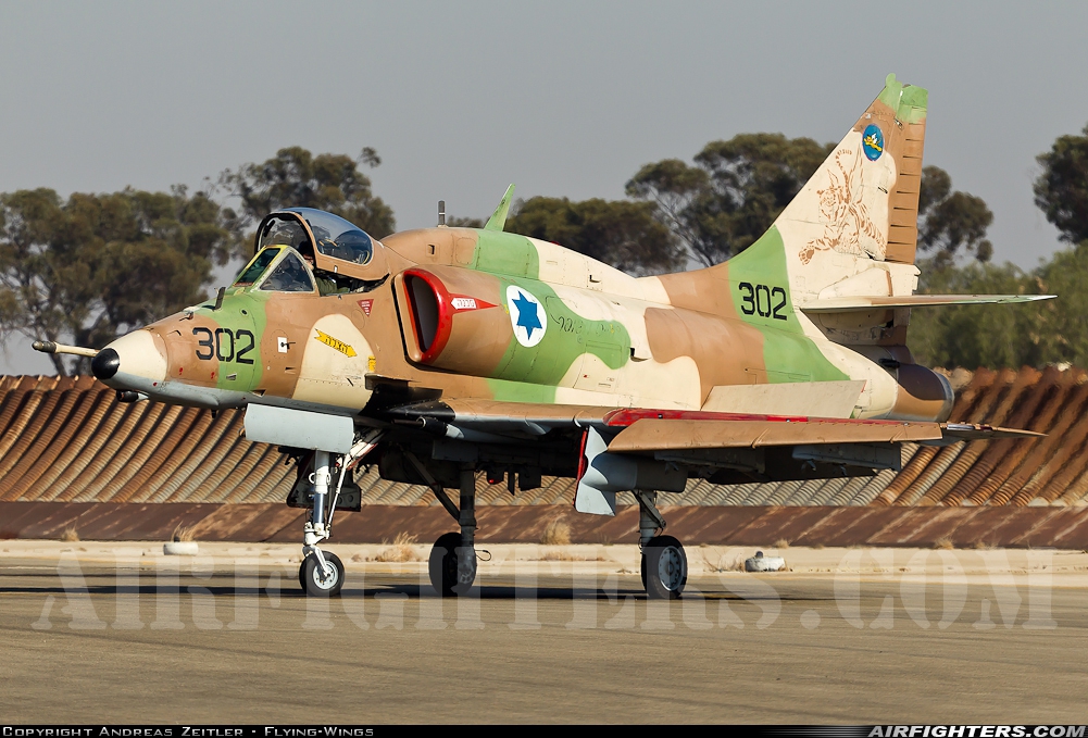 Israel - Air Force Douglas A-4N AyitM 302 at Beersheba - Hatzerim (LLHB), Israel