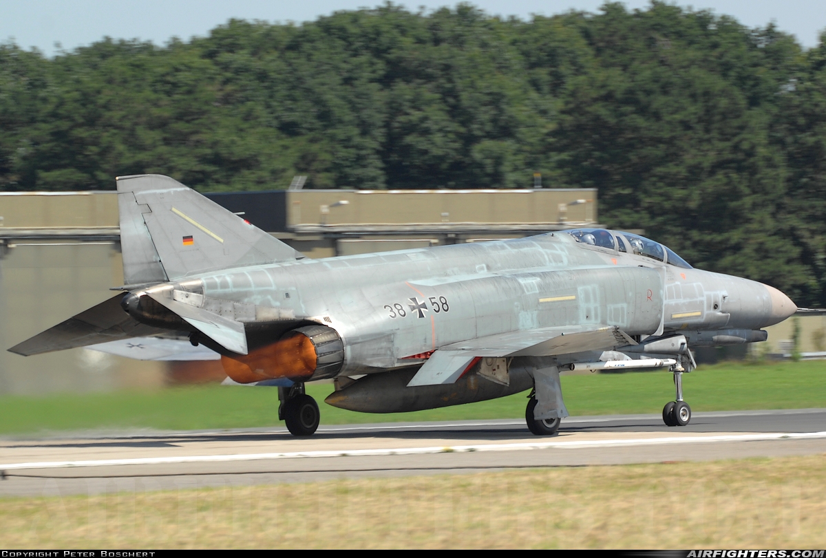 Germany - Air Force McDonnell Douglas F-4F Phantom II 38+58 at Wittmundhafen (Wittmund) (ETNT), Germany