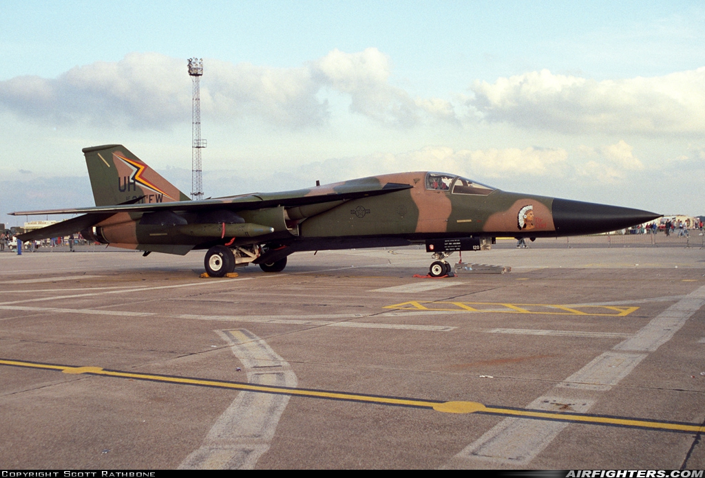 USA - Air Force General Dynamics F-111E Aardvark 67-0120 at Finningley (EGXI), UK