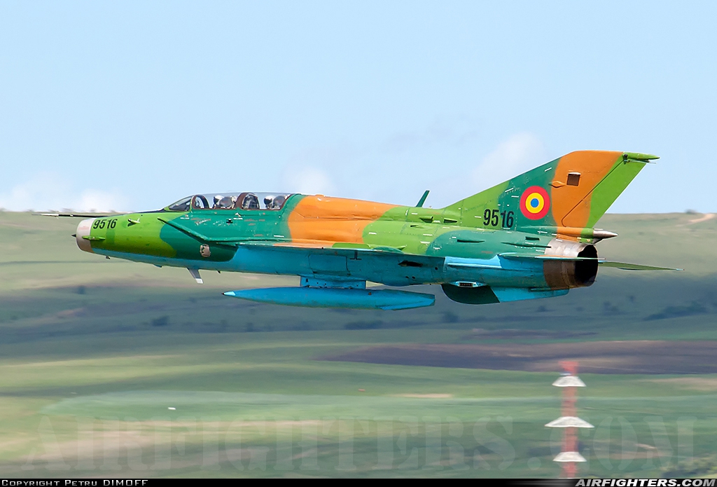 Romania - Air Force Mikoyan-Gurevich MiG-21UM Lancer B 9516 at Cluj-Napoca - Someseni (LRCL), Romania