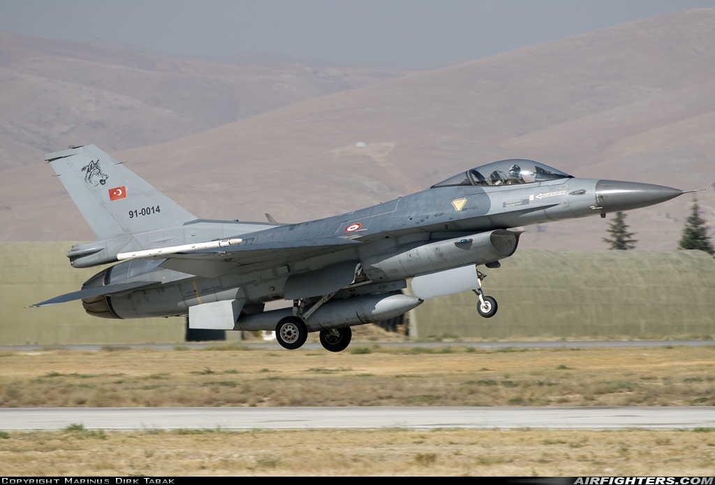Türkiye - Air Force General Dynamics F-16C Fighting Falcon 91-0014 at Konya (KYA / LTAN), Türkiye