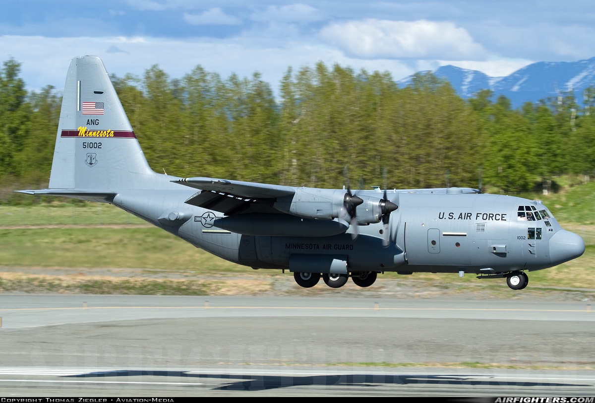 USA - Air Force Lockheed C-130H Hercules (L-382) 95-1002 at Anchorage - Ted Stevens Int. (ANC / PANC), USA