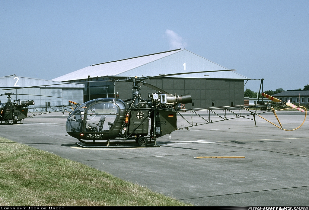 Germany - Army Sud Aviation SE.3130 Alouette II 75+30 at Buckeburg (- Achum) (ETHB), Germany
