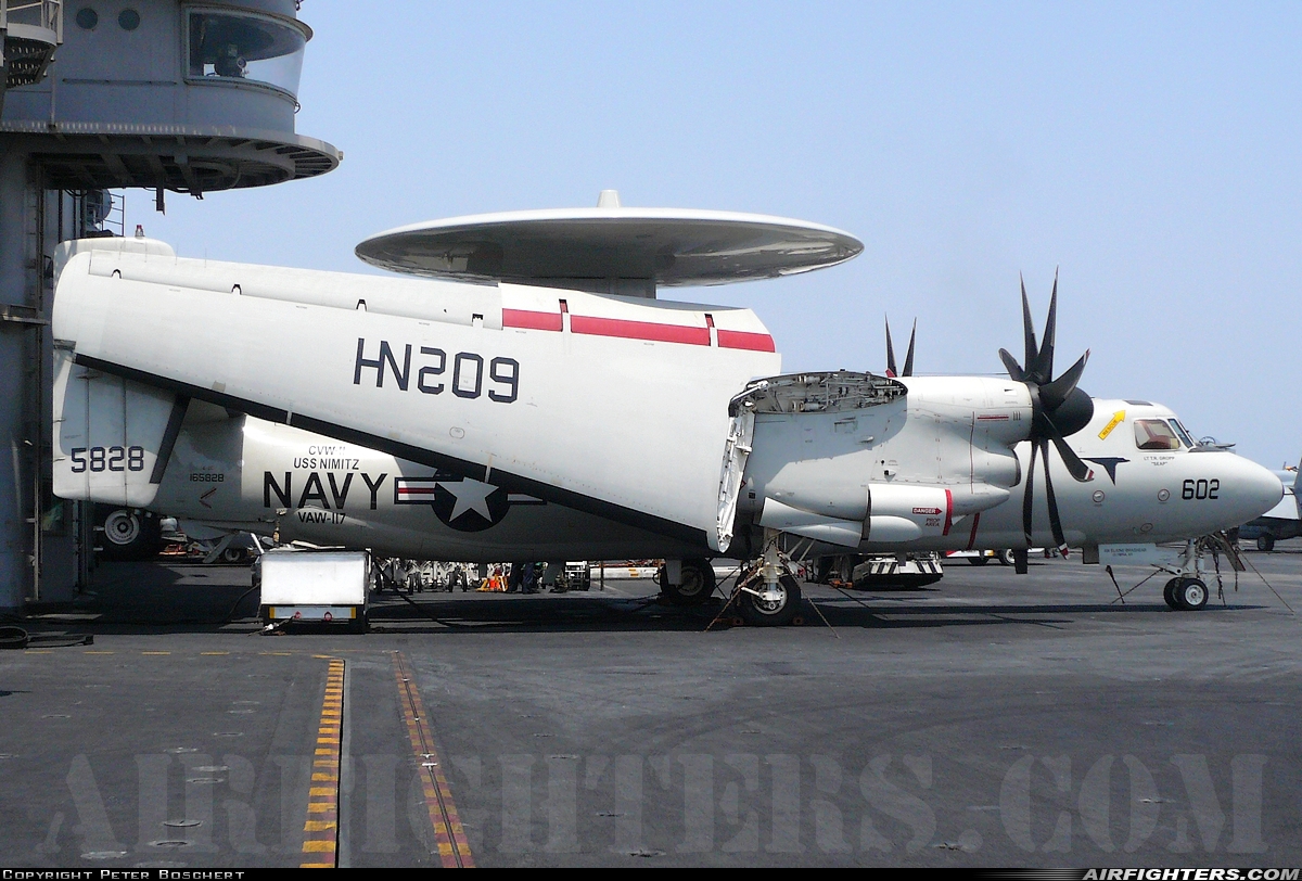 USA - Navy Grumman E-2C II Hawkeye 165828 at Off-Airport - Arabian Sea, International Airspace