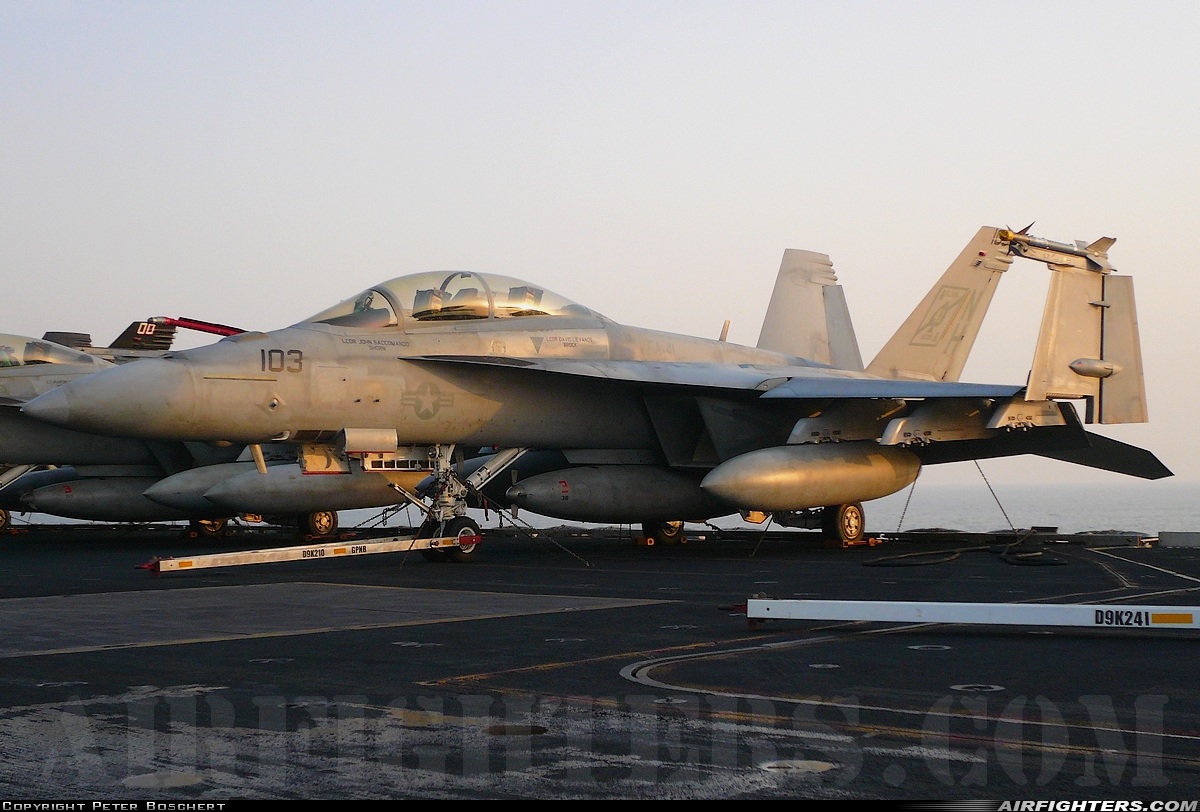 USA - Navy Boeing F/A-18F Super Hornet 166458 at Off-Airport - Arabian Sea, International Airspace