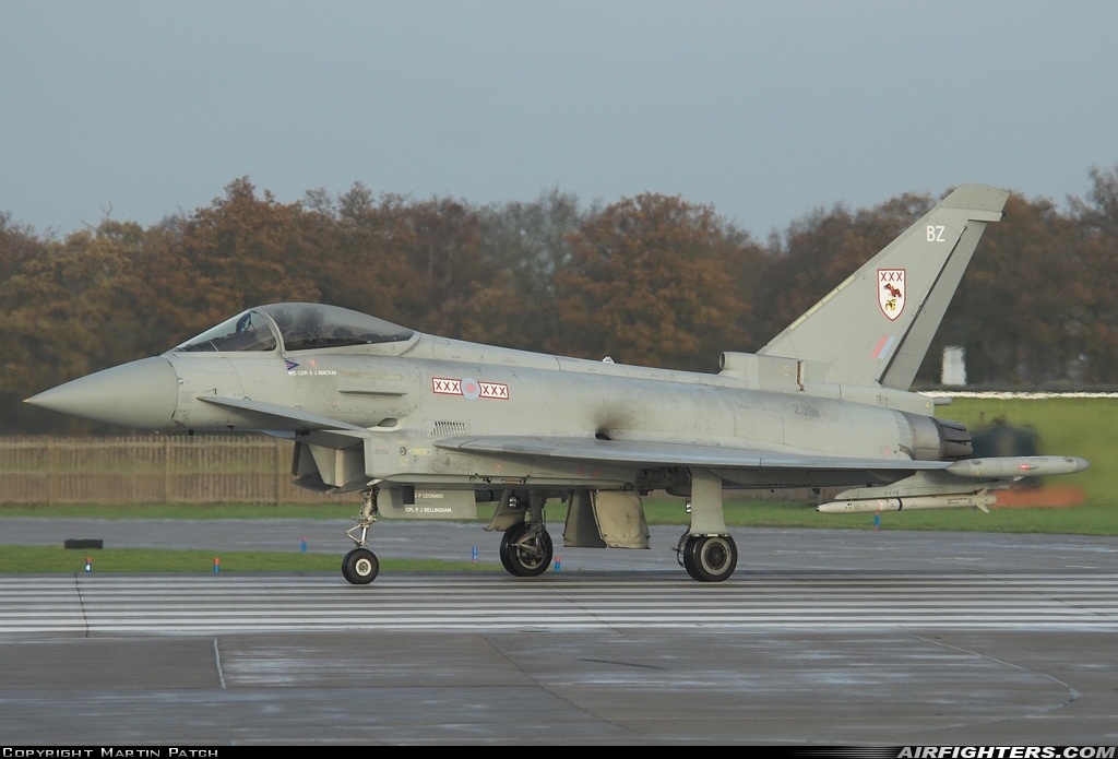 UK - Air Force Eurofighter Typhoon F2 ZJ911 at Coningsby (EGXC), UK