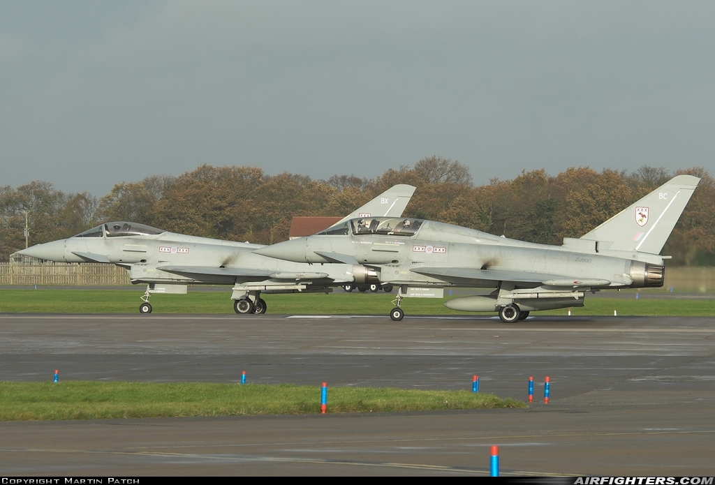 UK - Air Force Eurofighter Typhoon T1 ZJ800 at Coningsby (EGXC), UK