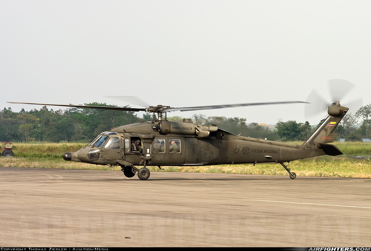 Local Government - Colombia - Police Sikorsky UH-60L Black Hawk (S-70A) PNC-0603 at Villavicencio - Vanguardia (VVC / SKVV), Colombia