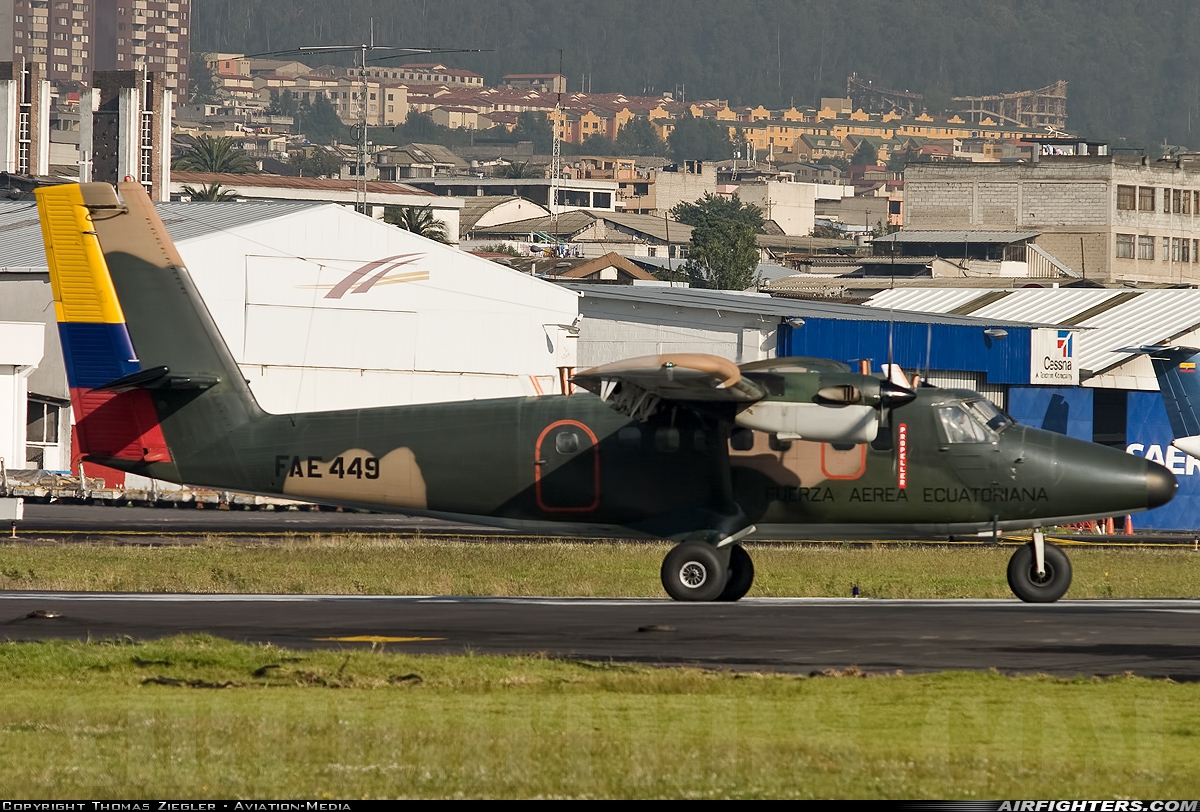 Ecuador - Air Force De Havilland Canada DHC-6-300 Twin Otter FAE449 at Quito - Mariscal Sucre (Old) (UIO / SEQU), Ecuador