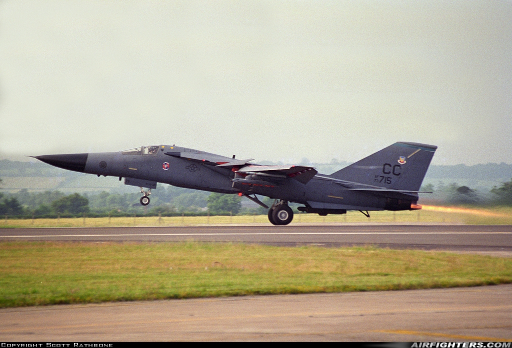USA - Air Force General Dynamics F-111F Aardvark 73-0715 at Fairford (FFD / EGVA), UK