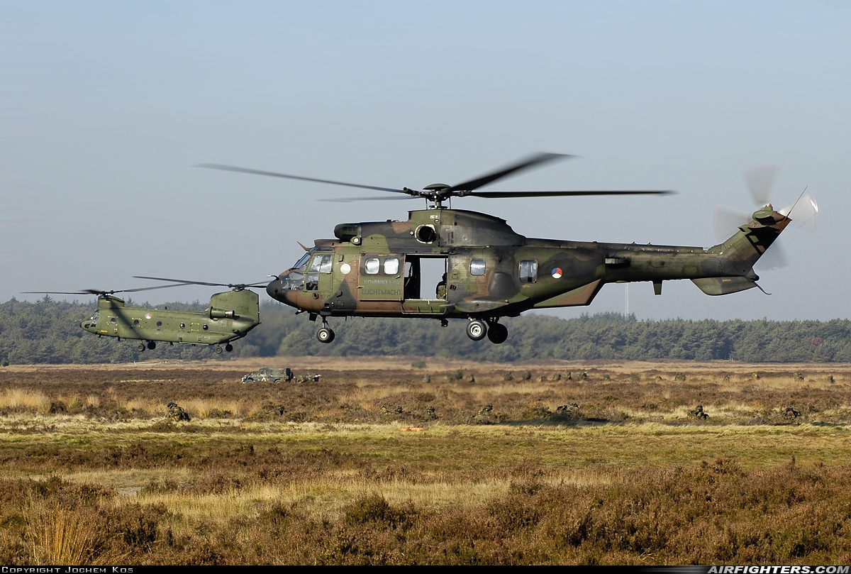 Netherlands - Air Force Aerospatiale AS-532U2 Cougar MkII S-457 at Off-Airport - Edese Heide, Netherlands