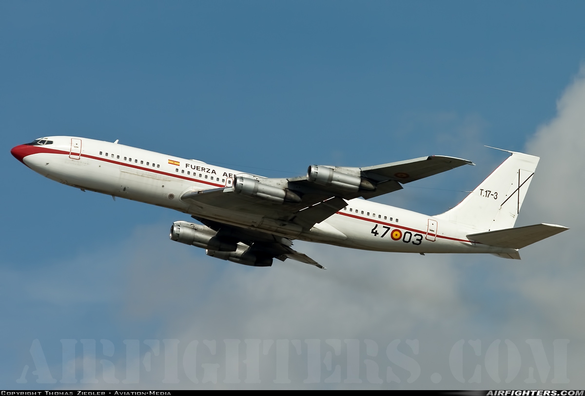 Spain - Air Force Boeing 707-368C T.17-3 at Palma de Mallorca (- Son San Juan) (PMI / LEPA / LESJ), Spain