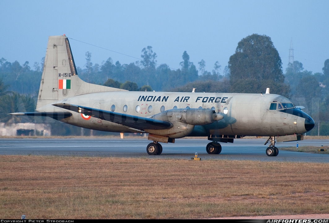 India - Air Force Hawker Siddeley HS-748 Srs2A/281 Andover H1516 at Yelahanka (VOYK), India