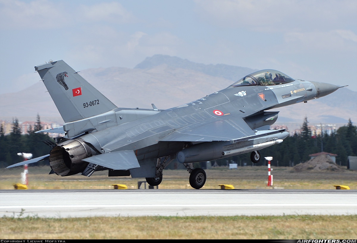 Türkiye - Air Force General Dynamics F-16C Fighting Falcon 93-0672 at Konya (KYA / LTAN), Türkiye