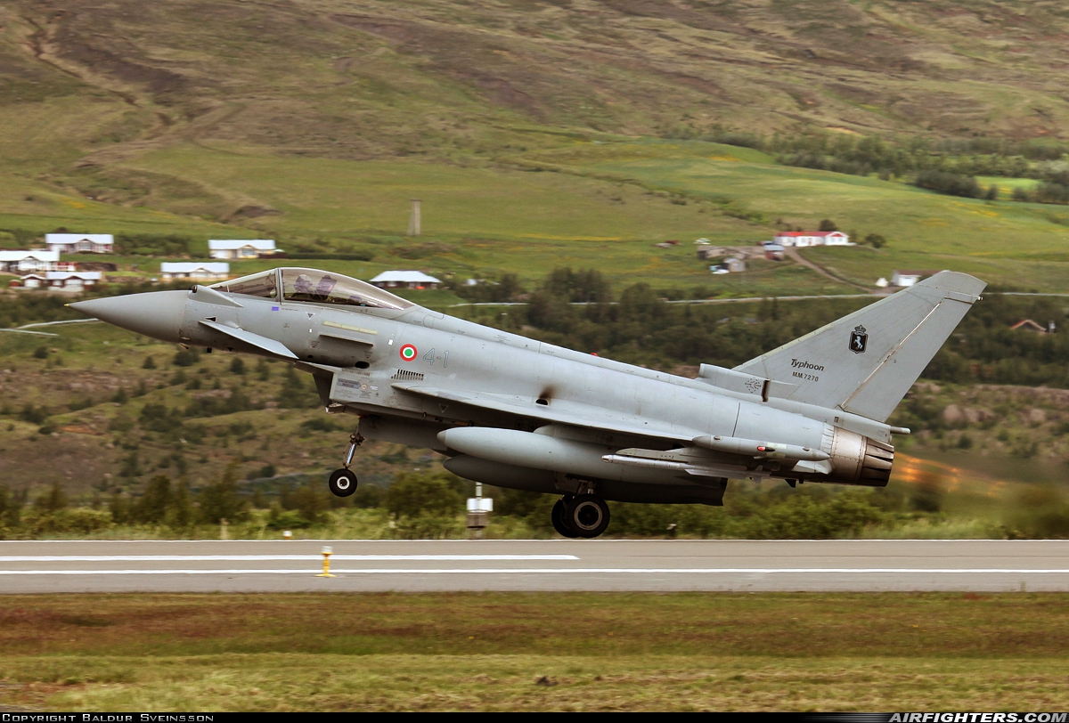 Italy - Air Force Eurofighter F-2000A Typhoon (EF-2000S) MM7270 at Akureyri (AEY / BIAR), Iceland