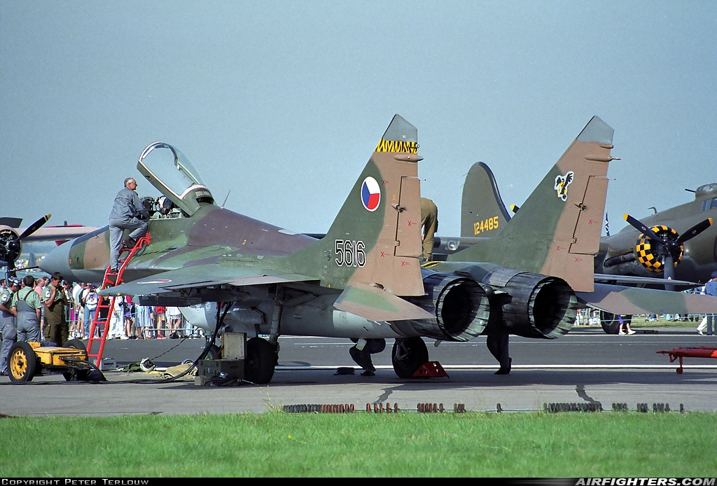 Czechoslovakia - Air Force Mikoyan-Gurevich MiG-29A (9.12A) 5616 at Boscombe Down (EGDM), UK