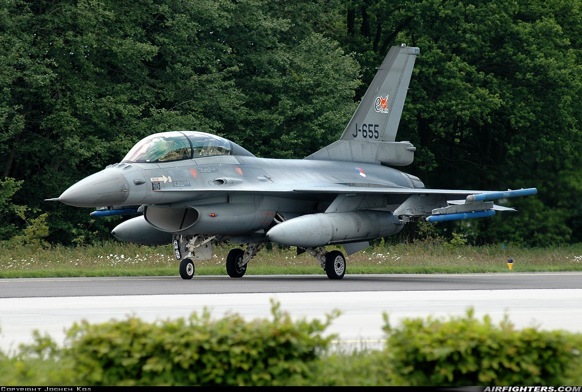 Netherlands - Air Force General Dynamics F-16BM Fighting Falcon J-655 at Uden - Volkel (UDE / EHVK), Netherlands