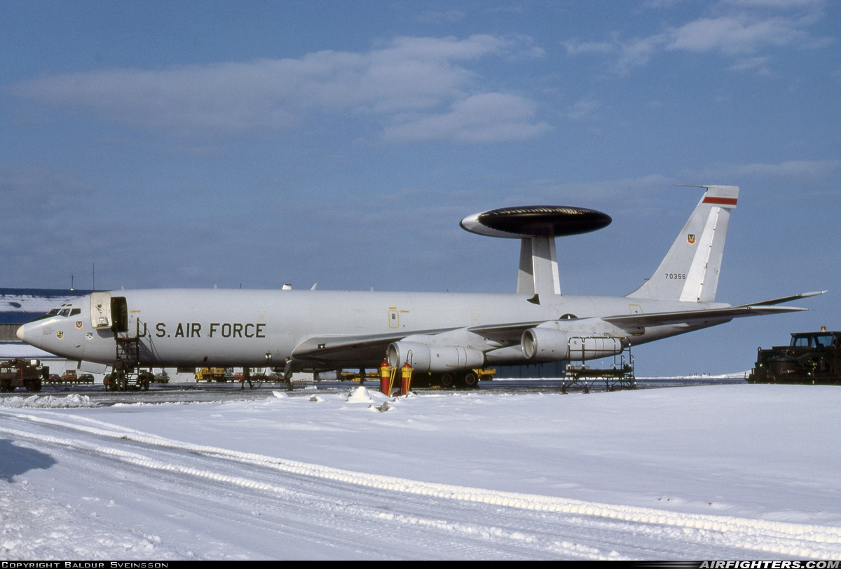 USA - Air Force Boeing E-3A Sentry (707-300) 77-0356 at Keflavik (KEF / BIKF), Iceland