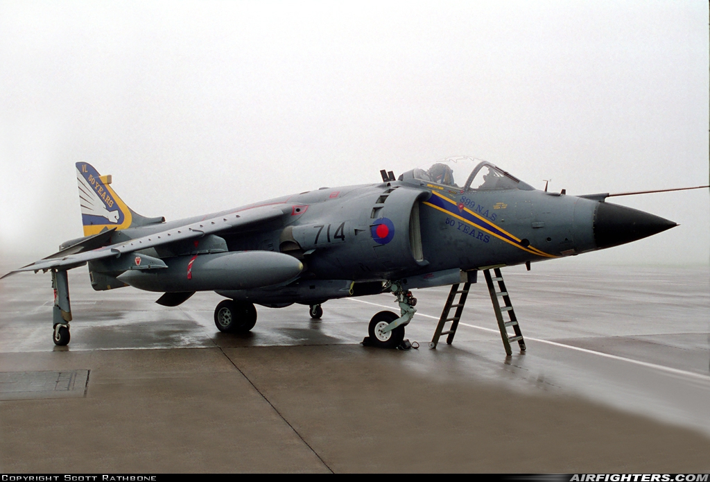UK - Navy British Aerospace Sea Harrier FRS.1 XZ493 at Culdrose (EGDR), UK
