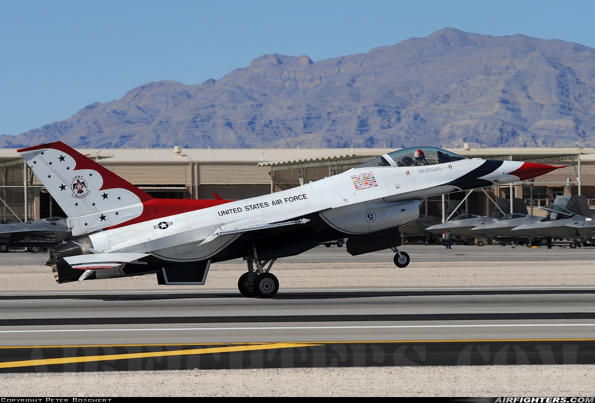 USA - Air Force General Dynamics F-16C Fighting Falcon 92-3888 at Las Vegas - Nellis AFB (LSV / KLSV), USA